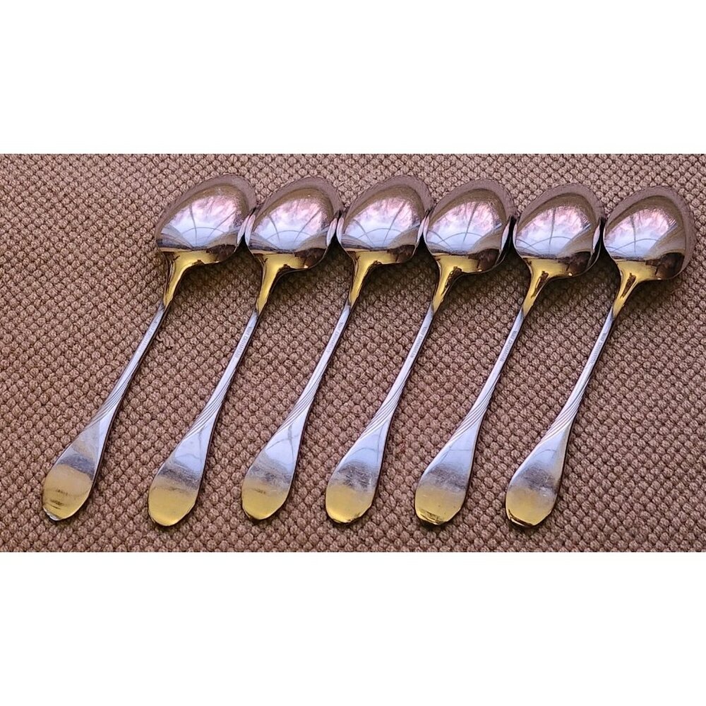 Set of 6 WMF Cromargan CHARME Table Soup Place Spoons Stainless Flatware 7 3/4" - Picture 3 of 5